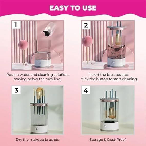 AUTOMATIC MAKEUP BRUSH CLEANER