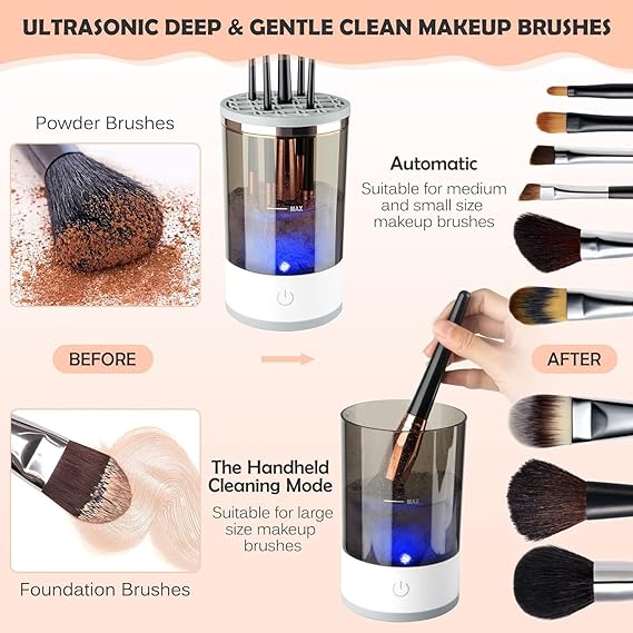 AUTOMATIC MAKEUP BRUSH CLEANER