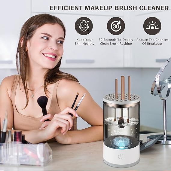 AUTOMATIC MAKEUP BRUSH CLEANER
