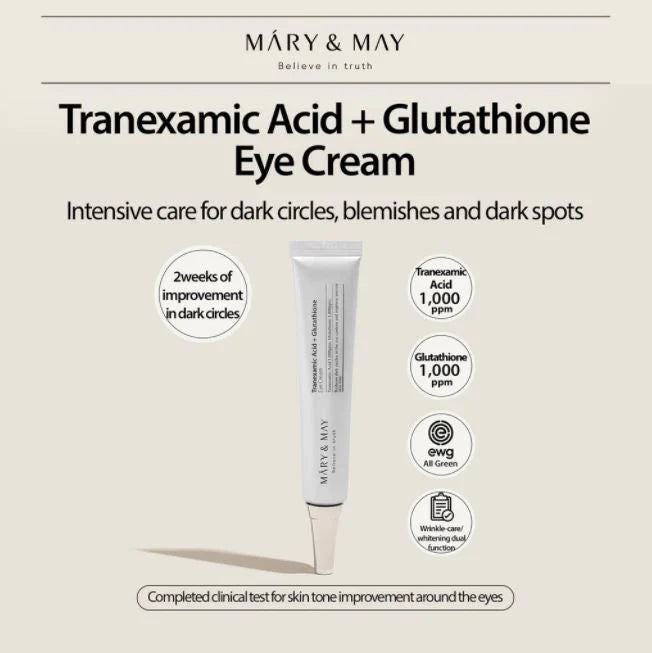 Mary & May Tranexamic Acid + Glutathion Eye Cream Mini 12g